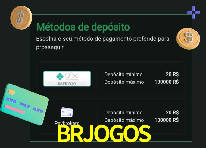 O cassino BRJOGOS oferece uma grande variedade de métodos de pagamento